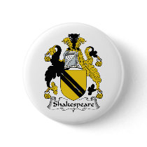 Shakespeare Family Crest buttons by coatsofarms Shakespeare Family Crest buttons