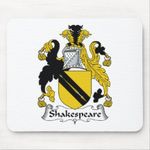 Shakespeare Family Crest Mouse Pads