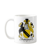 Shakespeare Family Crest mugs