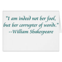 Shakespeare fool words card by BrandonStarr Shakespeare fool words card