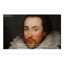 Shakespeare "Friends" Wisdom Quote Gifts & Tees postcards