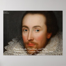 Shakespeare "Friends" Wisdom Quote Posters