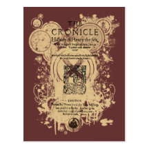 Shakespeare Henry V Quarto Front Piece Postcard