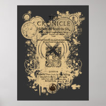 Shakespeare Henry V Quarto Front Piece Posters