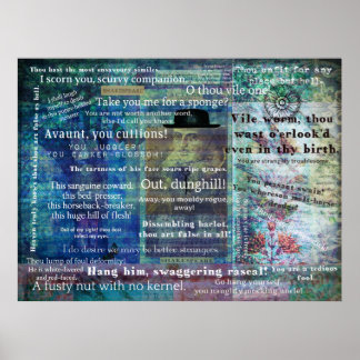 Shakespeare Insults Posters Zazzle