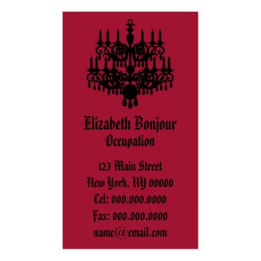 Shakespeare in Love ~ Business Card (back side)