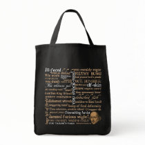Shakespeare Insults Collection Tote Bag