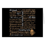 Shakespeare Insults Collection Greeting Card