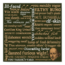 Shakespeare Insults Collection posters