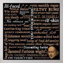 Shakespeare Insults Collection Print