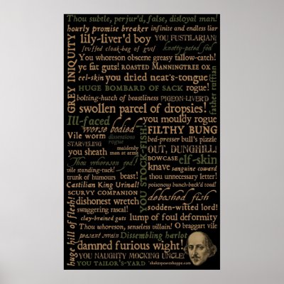 Shakespeare Insults Collection Poster
