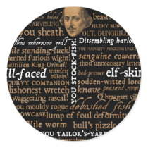 Shakespeare Insults Collection Round Stickers