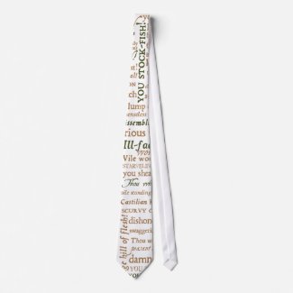 Shakespeare Insults Collection tie