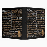 Shakespeare Insults Collection Vinyl Binder