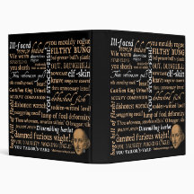 Shakespeare Insults Collection Vinyl Binder