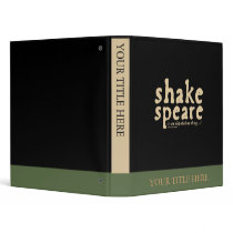 Shakespeare - it's an Elizabethan thing 3 Ring Binder