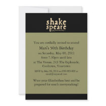 Shakespeare - it's an Elizabethan thing Custom Invites