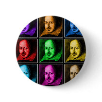 Shakespeare Pop Art Pins