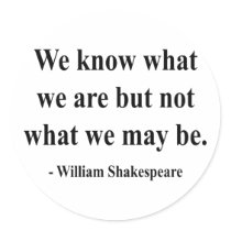 Shakespeare Quote 3a Round Sticker