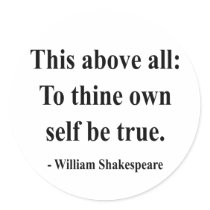 Shakespeare Quote 8a Sticker