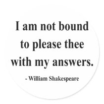 Shakespeare Quote 9a Stickers