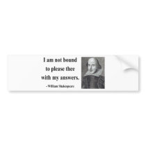 Shakespeare Quote 9b Bumper Stickers