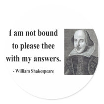 Shakespeare Quote 9b Sticker