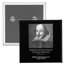 Shakespeare Quote ~ Good Night, Good night! Pinback Button