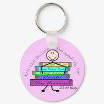 Shakespeare Quote Stick People Design keychains by gailg1957 Shakespeare Quote Stick People Design keychains