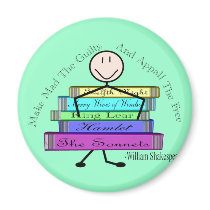 Shakespeare Quote Stick People Design magnets by gailg1957 Shakespeare Quote Stick People Design magnets