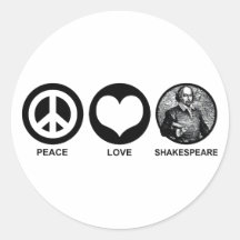 Shakespeare Round Stickers