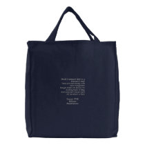 Shakespeare Sonnet # 18 Embroidered Tote Bags