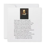 Shakespeare Sonnet # 18 Personalized Invite