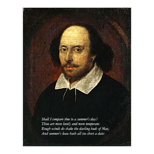 Shakespeare Sonnet # 18 print