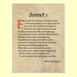 Shakespeare Sonnet 1 Parchment postcards