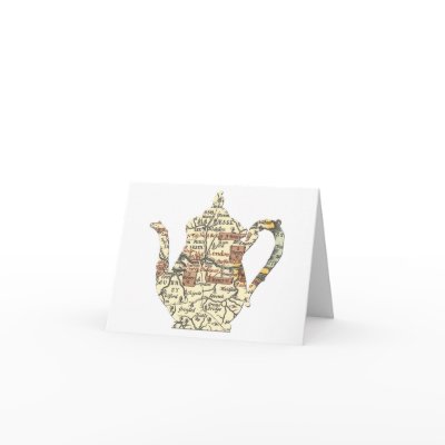 Shakespeare Teapot Greeting Cards