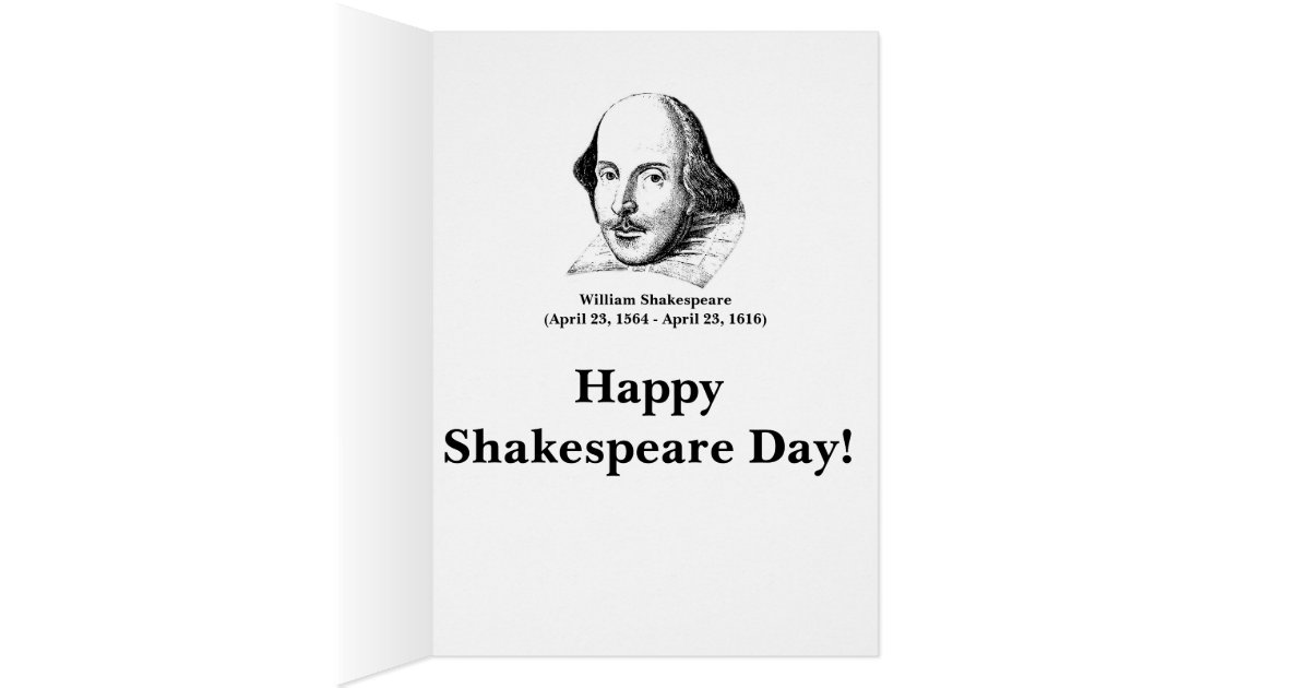 Shakespeare's Birthday Greeting Card | Zazzle