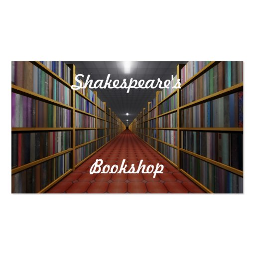 Shakespeare's Bookshop Business Cards (front side)