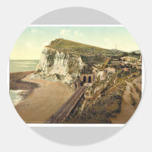 Shakespeare's Cliff, Dover, England rare Photochro Round Stickers