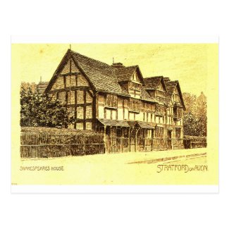 Shakespeare's House Stratford on Avon Postcard