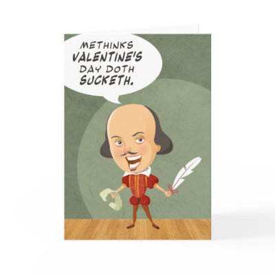 Shakespeare's Not In Love Greeting Card by karyn_lewis