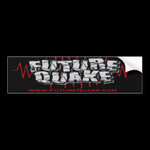 "Shakey" Future Quake Bumper Sticker with Website bumper stickers