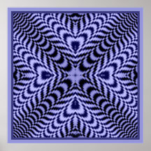 Shaking Blue Design Poster