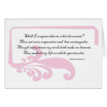 Shall I compare thee to a hot document? Card