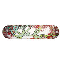 Shalom Floral Script skateboards