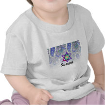 Shalom in Blue Paisley Tee Shirts