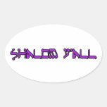 shalom oval stickers