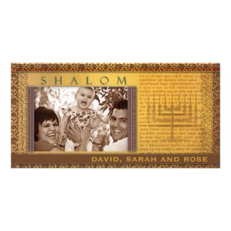 SHALOM Photo Greeting Card template photocard