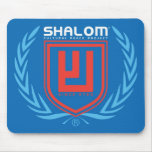Shalom Tri Color Crest Mouse Pad