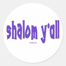 SHALOM Y'ALL GIFTS ROUND STICKERS